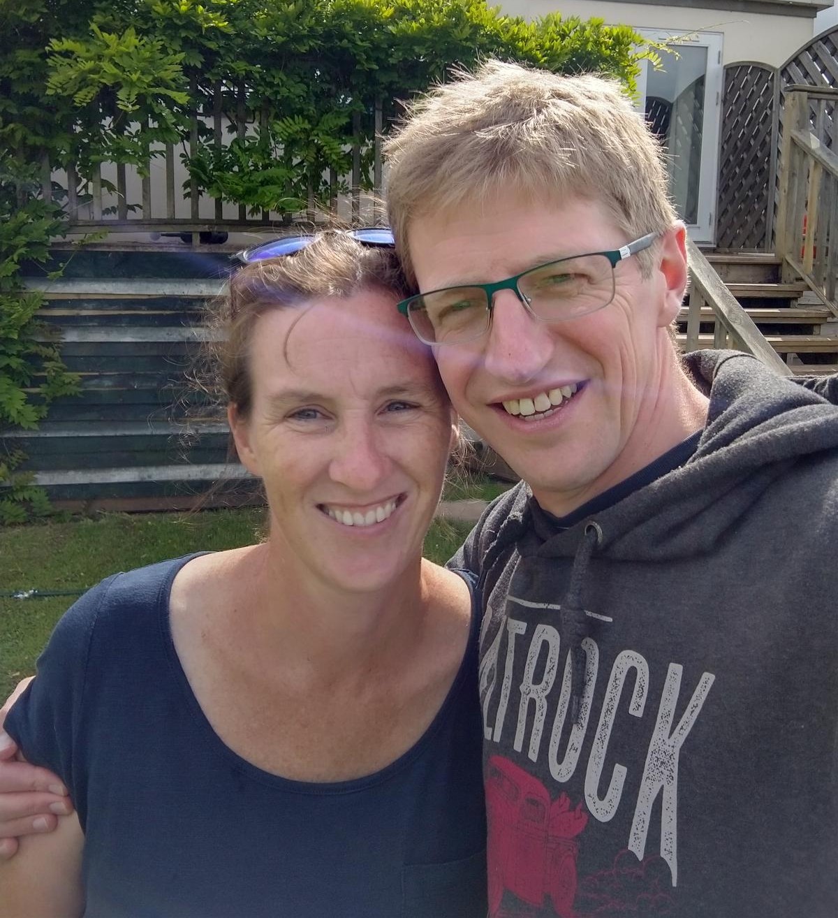 An informal photo of Stephen and Victoria