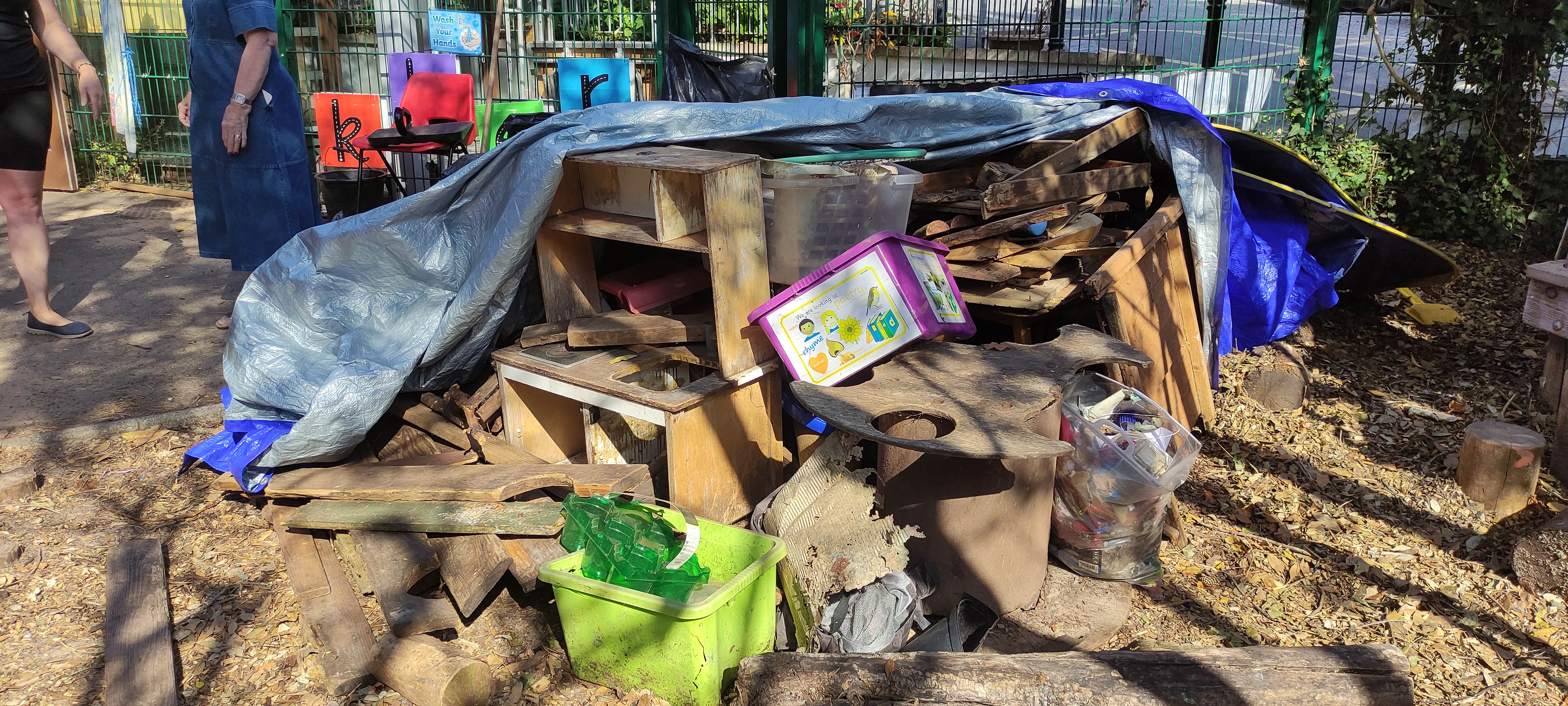A pile of 'stuff' at pre-school!